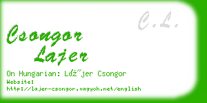 csongor lajer business card